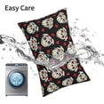 thumbnail image 5 of Kdxio Cotton Pillow Cases 16"x24" Pillowcases,Soft and Breathable Bedroom Pillow Cases-colorful Skull dog flower-No Pillow Core, 5 of 5