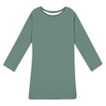 thumbnail image 5 of Pajamas Nightdress for Women Plus Size Pullover Nightgown Fashion Long Sleeve Sleepwear Dress, 5 of 7