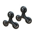 thumbnail image 1 of yuksok 2 Pcs Roues d'Escalier de Remplacement Polyvalentes Pliables pour Chariot 23x20,5 cm Noir, 1 of 9