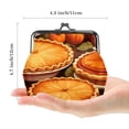 thumbnail image 2 of Thanksgiving Pie Elegant Travel Wallet with 0.7 Microfiber Zinc Alloy Jaws for Coins and Cards - 4.3x4.7 in/11x12 cm Compact Size, 2 of 7