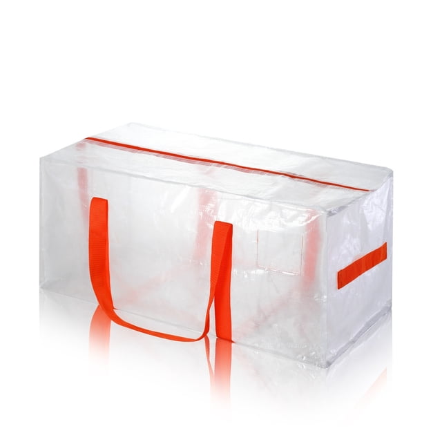 WIFKLSIIPG Moving Bag Woven Zipper Bag Large Capacity Storage Thickened Moving Bag PE Handbag