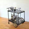 thumbnail image 5 of ACME Cyrus Rectangular Glass Top Serving Cart with 2 Shelves in Black and Clear, 5 of 6