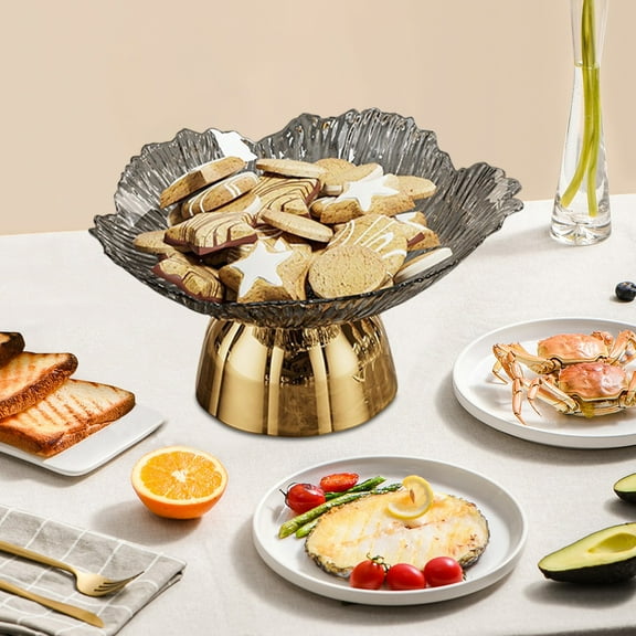 High Value Draining Fruit Plate Household Living Room Coffee Table Snack Tray Upscale Style Candy Serving Platter with Detachable Base