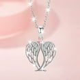 thumbnail image 4 of Momihoom Solid Gold Angel Wings Necklace for Women Real Gold Heart Pendnat Jewelry Christmas Gifts for Wife Daughter, 4 of 9