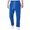 (New88)Blue, variant on Men's Loose Solid Color Casual Elastic Waist Fashion Trendy Rivet Pocket Drawstring Pants Suitable for Parties and Gatherings