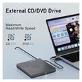 thumbnail image 2 of USB3.0 External CD DVD Drive - Burner Player with Lan Interface & SD/TF Card Reader for Laptop PC, 2 of 5