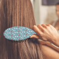 thumbnail image 3 of Light Blue Christmas Snowman Pattern Hair Brush,Girls Detangling Hair Brush,Glide Through Tangles with Ease for Wet & Dry Hair,8.8"X2.8", 3 of 7