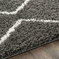 thumbnail image 2 of Taza shag TZS-2325 5'2" x 7' Rug in Charcoal and Cream, 2 of 3