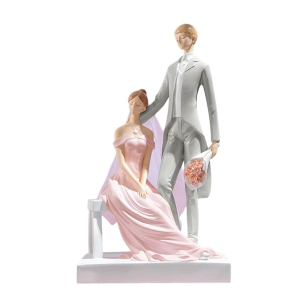 Figuras de amantes de la escultura de pareja, manualidades DIY, adorno del Día de San Valentín, estatua de personaje de boda para regalos de
