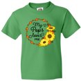 thumbnail image 3 of Inktastic My Pops Loves Me with Sunflower Wreath Youth T-Shirt, 3 of 5