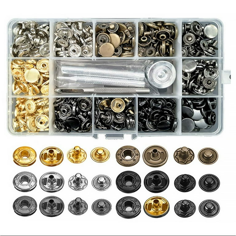 Alloy Stud Fasteners Snap Kit Clothing Snaps Button