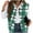 Green, variant on Womens Fannel Plaid Vests Color Block Checkered Sleeveless Jacket Plus Size Button Down Collared Vest Top with Pocket Green S