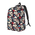 thumbnail image 1 of Disketp rock record Skull artist Mochila de Lona Estampada, Mochila Escolar de Viaje Ligera para Estudiantes y Portátil-Small, 1 of 5