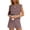 Brown 1, variant on Two Piece Sets for Women Beach Summer Vacation Clothes Women's Solid Color Short Sleeve Front Pleated Round Neck Top and Shorts Set