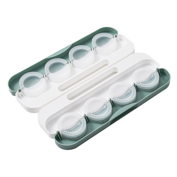 Reheyre Labor-saving Dumpling Maker - Reusable, Foldable - Convenient Storage Plastic Dough Press - 8 Holes Dumpling Mold for Dining Room