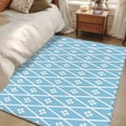 thumbnail image 6 of Minimalist Art Area Rug 3x5 Washable Rug Non Slip Boho Abstract Floral Lattice Light Blue Large Area Rug Indoor Floor Carpet for Entryway Bedroom Kitchen Living Room Home Office Dining Room Nursery, 6 of 9