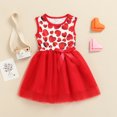 thumbnail image 2 of Gupgi Robe d'Été Sans Manches pour Petites Filles Saint-Valentin Robe Tutu Cœur, 2 of 7