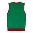 thumbnail image 2 of The Ugly Sweater Co. Christmas Sweater Vest - Tacky Holiday Designs to Stand Out - Snug Fit, Breathable Ugly Unisex Vest (Emerald Gingerbread Man Vest, X-Large), 2 of 3