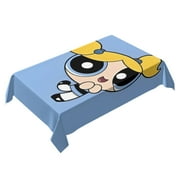 The Powerpuff Girls Themed Square Tablecloth 54 * 72 Inches Durable Stylish
