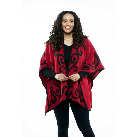 Linda Anderson Sylvie Cozy Coat Printed Fleece Wrap