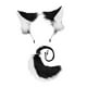 thumbnail image 2 of Diadema con orejas y cola de gato para disfrazarse, aro para el pelo, accesorios para fotos peludos Negro, 2 of 9
