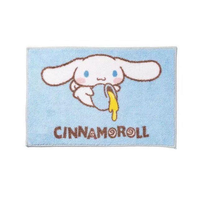 Sanrio-alfombra Kawaii Cinnamorol Melody Girl Heart, manta de cabecera, tapete de suelo, cojín de tocador, decoración de felpa para dormitorio de niña