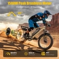 thumbnail image 3 of Helokeep Large Frame Electric Bike for Adults - 26" Ebike, 48V 15.6AH UL 2849 Battery, 28MPH, Front Suspension, Adjustable Seat, 330lbs Capacity, Desert Sand, 3 of 10