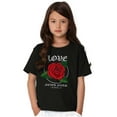 thumbnail image 4 of Cool Urban Love Never Fails Roses Crewneck T Shirts Boy Girl Teen Brisco Brands S, 4 of 5
