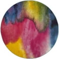 thumbnail image 4 of SAFAVIEH Watercolor Calista Abstract Colorful Area Rug, Green/Fuchsia, 5'3" x 7'6", 4 of 9