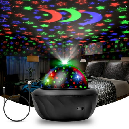 DAYBETTER Night Light Projector, Moon and Star Galaxy Projector 360° Rotation for Baby Kids Room Decor
