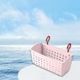 thumbnail image 5 of Plastic Hanging Storage Basket | Wall-Mounted Adjustable Hook | Ventilated Drainage | Multipurpose Organizer for Kitchen Bathroom Toilet Pool | 25.5x15.5x14cm | 1 Pack | Lightweight Durable Shelf, 5 of 7