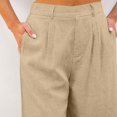 thumbnail image 3 of JJHGVB Linen Shorts for Women Flowy Shorts Comfy Resort Wear Womens Long Shorts for Women Womens Linen Shorts Dress Shorts for Women Beach Lightweight Short Beach Resort Pants Beige L, 3 of 8