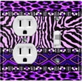 thumbnail image 1 of Metal Light Switch Plate Cover African Safari Animal Print Tribal Art Pattern SFR045, 1 of 13