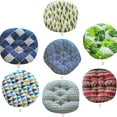 thumbnail image 3 of Outdoor Round Bistro Seat Cushions, 16"x16"x2", Tufted Waterproof Barstool Chair Pads for Patio Home Garden Office, 3 of 5