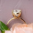 thumbnail image 2 of 1Ct Lab Created Diamond Cushion Cut Women's Engagement Ring 14K Yellow Gold Plated, 2 of 4