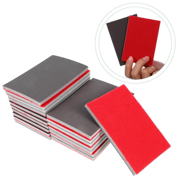 MLINS 18 Pcs Sandpaper Block Set Sanding Sponges for Wood Furniture Metal and Drywall Fine Grit Sandpaper for Car Detailing and Polishing Sanding Pads