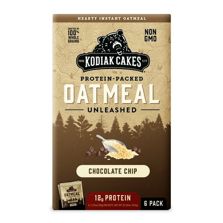 Kodiak Cakes, Protein Packed Instant Oatmeal, Chocolate Chip, 12g Protein, 6 Packets