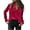 #2 Red, variant on LYXSSBYX Womens Tops Long Sleeve Fashion Women's Winter Velvet Long Sleeve Button Pocket Casual Shirt Top