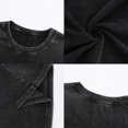 thumbnail image 3 of Custom T-Shirt with Your Image for Men Women, 230g Pure Cotton Washed Short Sleeve Tee Black XL, 3 of 6