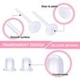 thumbnail image 3 of Plastic Earrings, 100 PCS Invisible Clear Earrings for Sports, Clear Plastic Post Earring Studs for Sports, Flat Silicone Earrings Rubber Earrings Clear Earrings for Work, 3 of 6