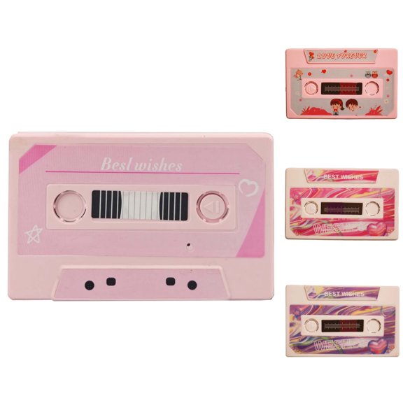hulanddfd Valentine's Day Recording Cards, Personalized Voice Message Vintage Tape Shape Recording Message Cards for Valentine's Day Anniversary Birthday Souvenirs Gift 10cm*6cm/3.9"x2.36" 1pc