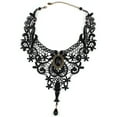 thumbnail image 1 of Gargantilla de encaje victoriano gótico, collar de encaje negro hueco sexy, collar Steampunk para cosplay, 1 of 8