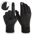 thumbnail image 1 of CHUANK RIGWARL 1 Pair Winter Cycling Gloves  Windproof Gloves Outdoor Gloves Two-finger Touch Screen  Non-slip Silicone  With Reflective Strip For Men Women, 1 of 6
