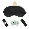 thumbnail image 2 of Unique Bargains 1 Pc Portable Adjustable Eye Mask for Travel Green Fleece, 2 of 3