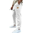 thumbnail image 3 of cfhntfmh Sweatpants for Men Elastic Waist Drawstring Pants with Pockets Fall Winter Baggy Cinch Bottom Jogger Pants, 3 of 6