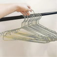 thumbnail image 3 of 10 Pcs Clothes Hangers Heavy Duty Metal Strong Non-slip Clothing Coat Hanger For Bedroom( B : Gold ), 3 of 4