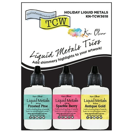 UPC: 0789458493618 | Ken Oliver Liquid Metal Watercolor Set 3-Colors Holiday