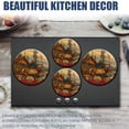 thumbnail image 6 of Gas Stove Burner Cover,Electric Stove Top Protector,Easy to Clean,Majestic Elk and Cabin in a Mountainous Landscape, 6 of 7