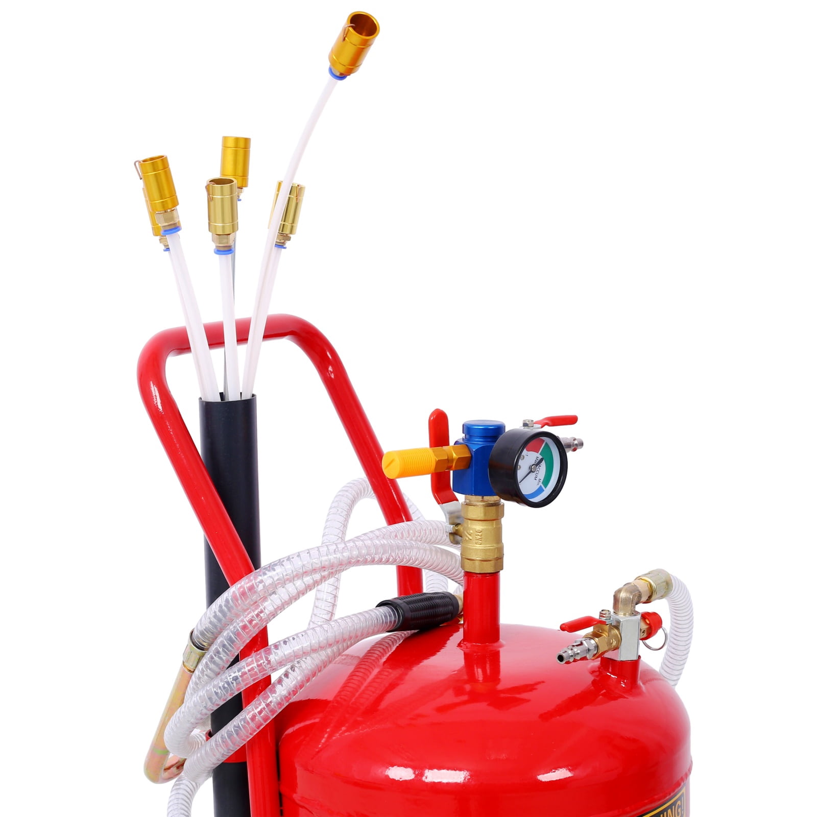 24L Pneumatic Oil Extractor, Professional Waste Oil Evacuator with 6 Suction Probes & Overpressure Protection