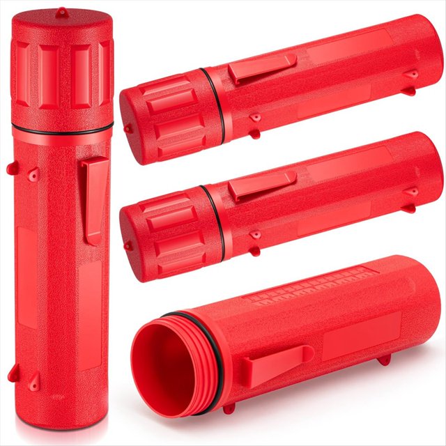4 Piezas Tubo de Almacenamiento de Varillas de 14 Pulgadas Contenedor de Varillas de Soldadura A Prueba de Aire Impermeable Rojo